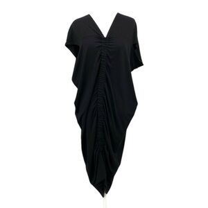 Kinwolfe Black Rushed Dress Women’s Medium‎ LBD Maternity Nursing Adapted Modern